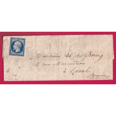 N°14 PARIS ROULETTE ACCORDEON PARIS ROUTE 12 POUR LAVAL MAYENNE INDICE 20 LETTRE