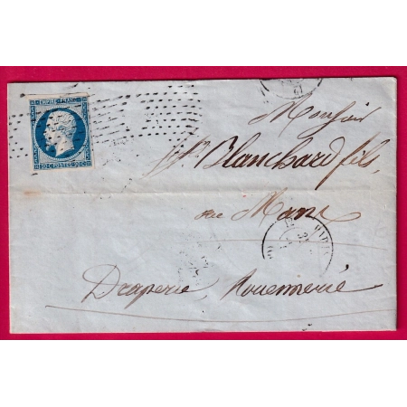 N°14 ROULETTE ETOILE PARIS ROUTE 12 POUR LE MANS TRES BELLE FACTURE LETTRE