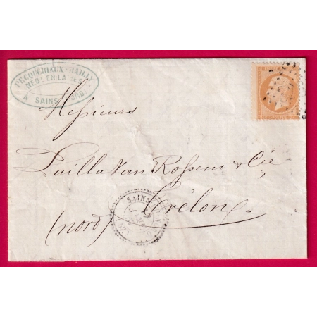 N°21 BELLE VARIETE DE PIQUAGE GC 3264 SAINS DU NORD POUR TRELON LETTRE
