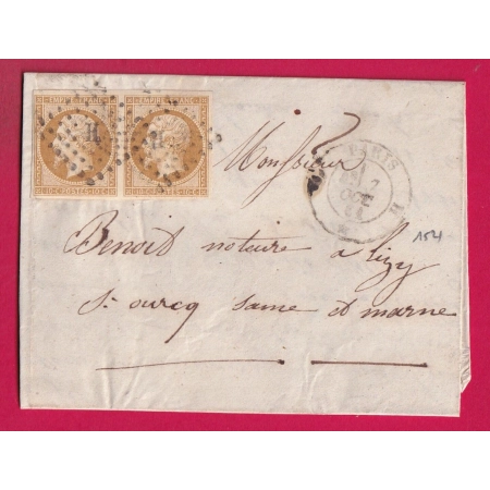 N°13B BISTRE BRUN PARIS LOSANGE H ROMAIN POUR LIZY LETTRE