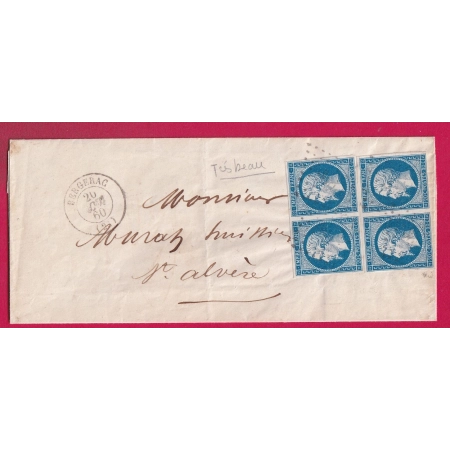 N°14 DEUX PAIRES TTB PC 447 BERGERAC DORDOGNE POUR ST ALVERE LETTRE