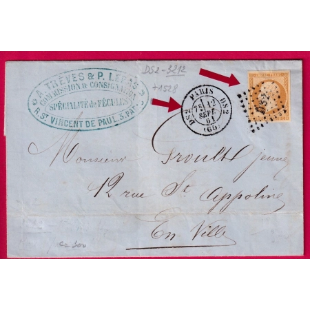 N°13 COULEUR BRUN PARIS DS2 60 DS2 LOSANGE ROMAIN DS2 POUR PARIS LETTRE