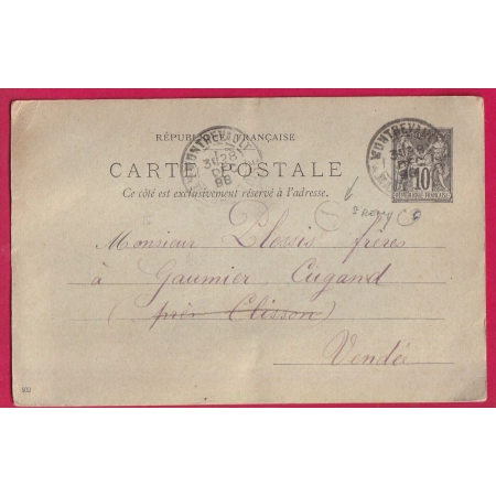 ENTIER SAGE MONTREVAULT MAINE ET LOIRE BOITE RURALE V ST REMY EN MAUGES LETTRE COVER