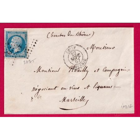 N°14 PC 3735 SETIF ALGERIE POUR MARSEILLE INDICE 12 LETTRE