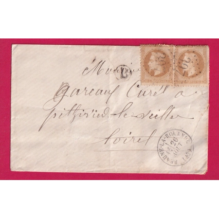 N°28 X2 GC 397 BEAUME LA ROLANDE LOIRET POUR PITHIVIERS LETTRE