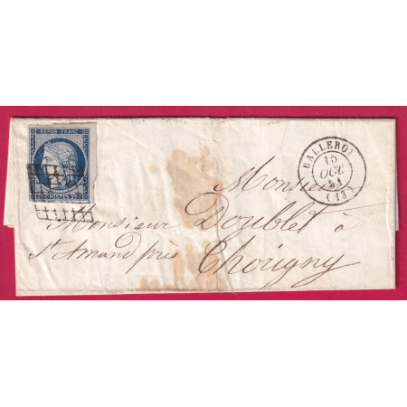 N°4 BDF GRILLE BALLEROY CALVADOS POUR THORIGNY 1851 LETTRE