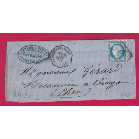 N° 60 CONVOYEUR STATION VANDEUVRE JORT CALVADOS POUR VIERZON CHER BUREAU PASSE 691 CAEN INDICE 18 LETTRE