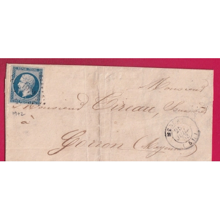N°10 PC 1972 MESLAY MAYENNE POUR GORRON 1853 LETTRE