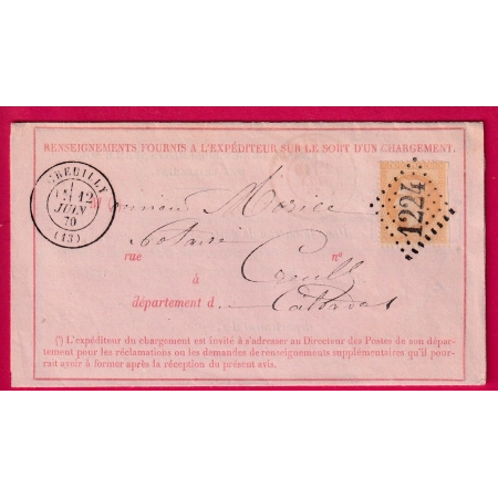N°28 GC 1224 CREUILLY CALVADOS SUR AVIS ROSE TTB LETTRE