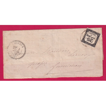 TAXE N°5 CAD T15 LISIEUX CALVADOS + CAD TYPE 24 MOYAUX LETTRE COVER