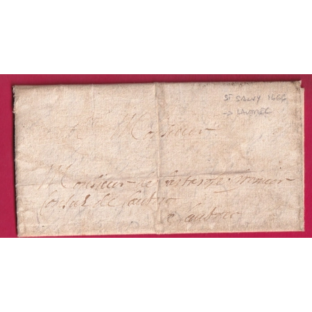 LETTRE DE ST SALVY TARN 1666 POUR LAUTREC LETTRE