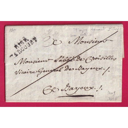 MARQUE P13P HARCOURT CALVADOS 1804 POUR BAYEUX INDICE 16 THURY HARCOURT LETTRE