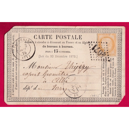 N°59 GC 4071 VALDERIES TARN POUR ALBI INDICE 15 LETTRE CARTE PRECURSEUR