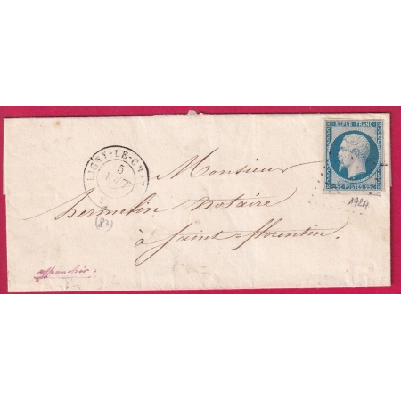 N°10 PC 1724 LIGNY LE CHATEL YONNE POUR ST FLORENTIN LETTRE