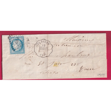 N°60 CONVOYEUR STATION ST SEVER CALVADOS LIGNE GRAN FL INDICE 14 POUR CAEN LETTRE