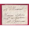 MARQUE B PETITE POSTE BORDEAUX EN ROUGE TEXTE DU CAP HAITIEN HAITI LENAIN POUR BORDEAUX 1772 N°11A INDICE 21 LETTRE