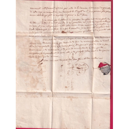 MARQUE P64P ST JEAN PIED DE PORT BASSES PYRENEES 1830 POUR BREST FINISTERE INDICE 17 LETTRE