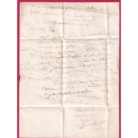 CURSIVE 41 STE FLORINNE HAUTE LOIRE CAD T14 LEMPDES BOITE RURALE B AUZON DECIME RURAL POUR BRIOUDE LETTRE