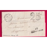 CURSIVE 13 COLOMBIERES CALVADOS BOITE RURALE C STE MARGUERITE D'ELLE POUR BAYEUX 1851 LETTRE