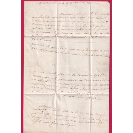 CURSIVE 13 COLOMBIERES CALVADOS BOITE RURALE C STE MARGUERITE D'ELLE POUR BAYEUX 1851 LETTRE