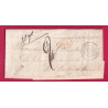 CAD TYPE 15 FALAISE CALVADOS + CL ROUGE TAXE 2 DOUBLE PORT LOCAL MENTION POIDS 10 GRAMMES 1858 LETTRE COVER