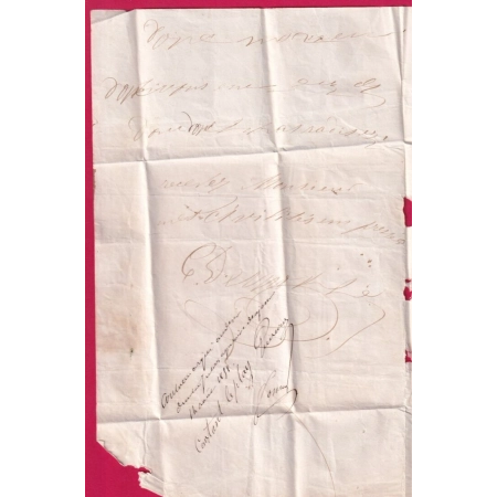 CAD TYPE 15 FALAISE CALVADOS + CL ROUGE TAXE 2 DOUBLE PORT LOCAL MENTION POIDS 10 GRAMMES 1858 LETTRE COVER