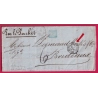 LETTRE DE BASSES TERRES GUADELOUPE 1859 POUR BORDEAUX VOIE ANGLAISE LETTRE COVER