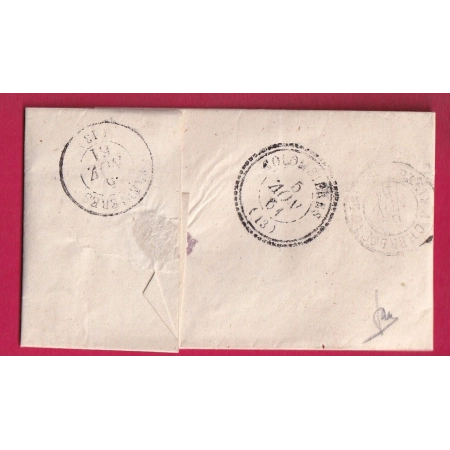 N°14 PC 914 COLOMBIERES CALVADOS BOITE RURALE C STE MARGUERITE D'ELLE INDICE 17 POUR LA MANCHE LETTRE COVER