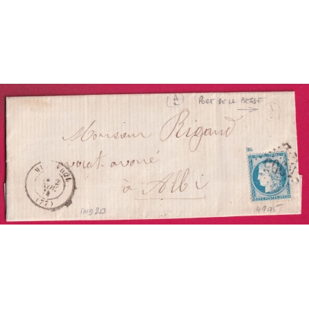N°60 GC 4905 MIRANDOL TARN BOITE RURALE SUPPLEMENTAIRE A2 PORT DE LA BESSE LETTRE COVER