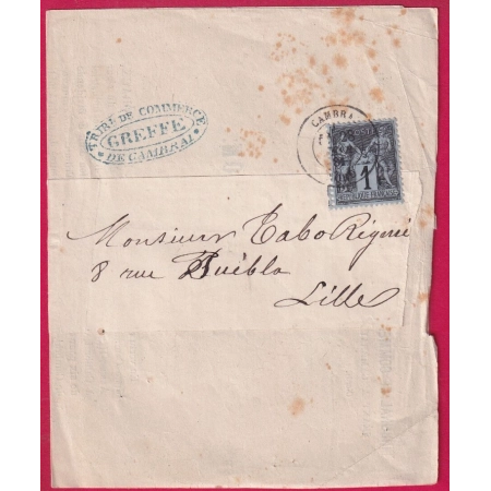 N°83 SEUL SUR LETTRE DOUAI NORD POUR LILLE LETTRE COVER