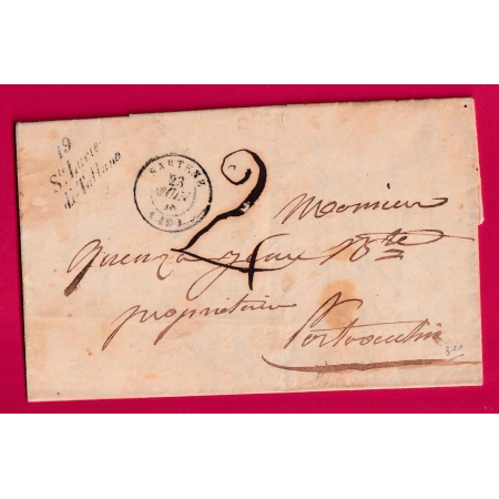 CURSIVE 19 STE LUCIE DI TALLANO CORSE T15 SARTENE POUR PORTOVECCHIO LETTRE