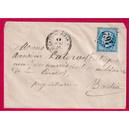 N°22 GC 1629 GATTI DI VIVARIO CORSE CAD TYPE 22 POUR BASTIA INDICE 17 LETTRE