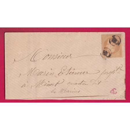 N°28 OBLITERATION OR SIGNE ROUMET POUR MIMET BOUCHES DU RHONE DEPART SUREMENT GARDANNE LETTRE COVER