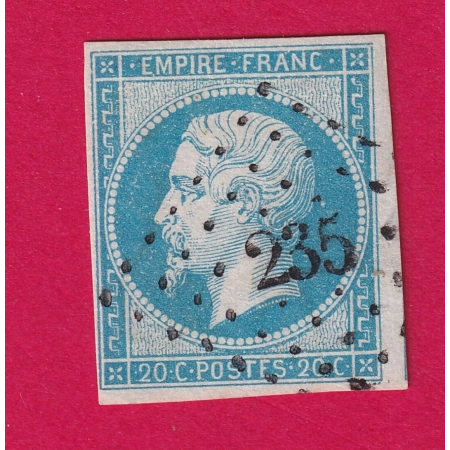 N°14 PC 235 BAIGORRY BASSES PYRENEES COTE 70€ SUR BLEU TIMBRE BRIEFMARKEN STAMP FRANCE