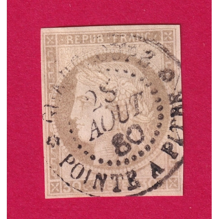 GUADELOUPE COLONIE GENERAL N°20 CAD POINTE A PITRE GUADELOUPE 1880 TIMBRE BRIEFMARKEN STAMP FRANCE