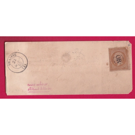 N°13 OBLITERATION OR BRAINE AISNE POUR LAON LETTRE