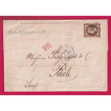 N°30 PARIS ETOILE 2 R ST LAZARE POUR BALE SUISSE   LETTRE