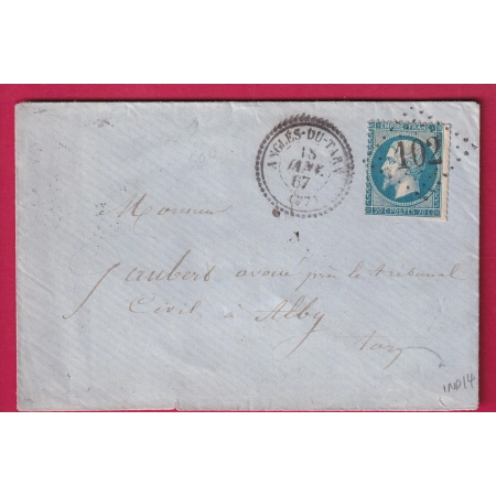 N°22 GC 102 ANGLES DU TARN CAD TYPE 22 POUR ALBI INDICE 14  LETTRE