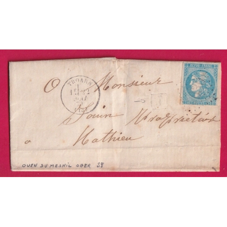 N°46B GC 4030 TROARN CALVADOS BOITE URBAINE IDENTIFIEE OUEN DU MESNIL POUR MATHIEU LETTRE