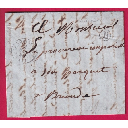 CAD TYPE 15 LA CHAIZE DIEU HAUTE LOIRE BOITE RURALE B CISTRIERES POUR BRIOUDE LETTRE