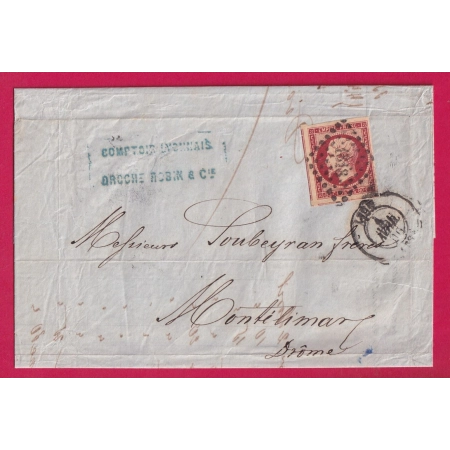 N°17A TTB / SUP 3 VOISINS PC 1818 LYON RHONE POUR MONTELIMAR LETTRE