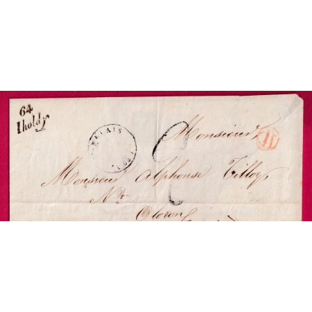 CURSIVE 64 IHOLDY BASSES PYRENEES BOITE RURALE ROUGE POUR OLORON LETTRE