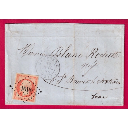 N°16 PC 1018 CRAPONNE HAUTE LOIRE POUR ST BONNET LE CHATEAUX LETTRE
