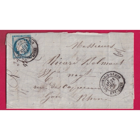 N°60 CAD TYPE 17 CRAPONNE SUR ARZON HAUTE LOIRE CAD TYPE 18 POUR LYON RHONE LETTRE