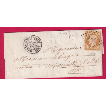 N°13 PC 1897 MARSEILLE LE PETIT OISE BOITE RURALE C RIEUX POUR MARSEILLE LE PETIT LETTRE COVER
