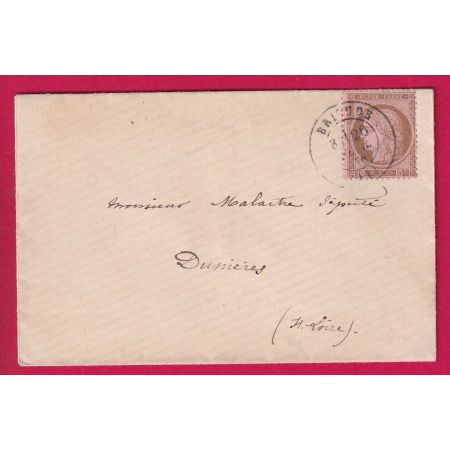 N°54 CAD TYPE 17 BRIOUDE HAUTE LOIRE POUR DUNIERES LETTRE COVER