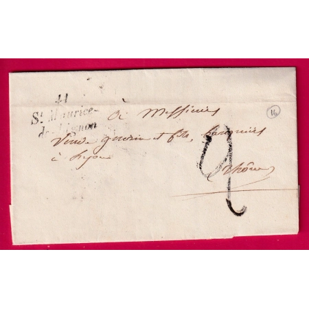 CURSIVE 41 ST MAURICE DE LIGNON HAUTE LOIRE POUR LYON RHONE INDICE 16 LETTRE COVER