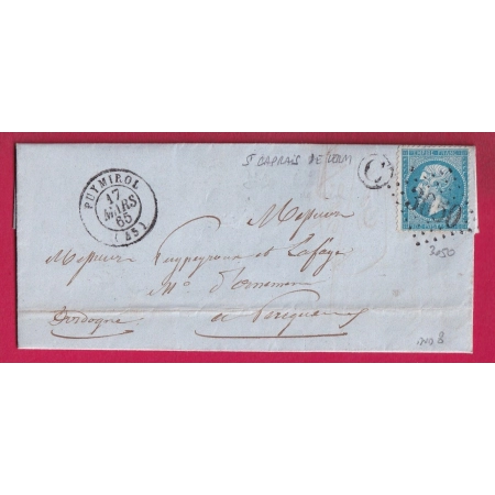 N°22 GC 3050 PUYMIROL LOT ET GARONNE BOITE RURALE C ST CAPRAIS DE LERM POUR PERIGUEUX DORDOGNE LETTRE COVER