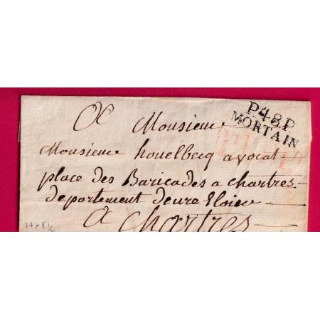 MARQUE P48P MORTAIN MANCHE POUR CHARTRES EURE ET LOIR INDICE 15 LETTRE