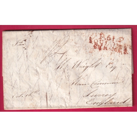 MARQUE P61P BOULOGNE SUR MER PAS DE CALAIS POUR LE SURREY ANGLETERRE LETTRE